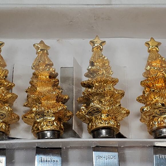 Rostfrei Gold Christmas Tree Spreader Cheese Knife Holiday Tableware Collectible - Picture 3 of 7